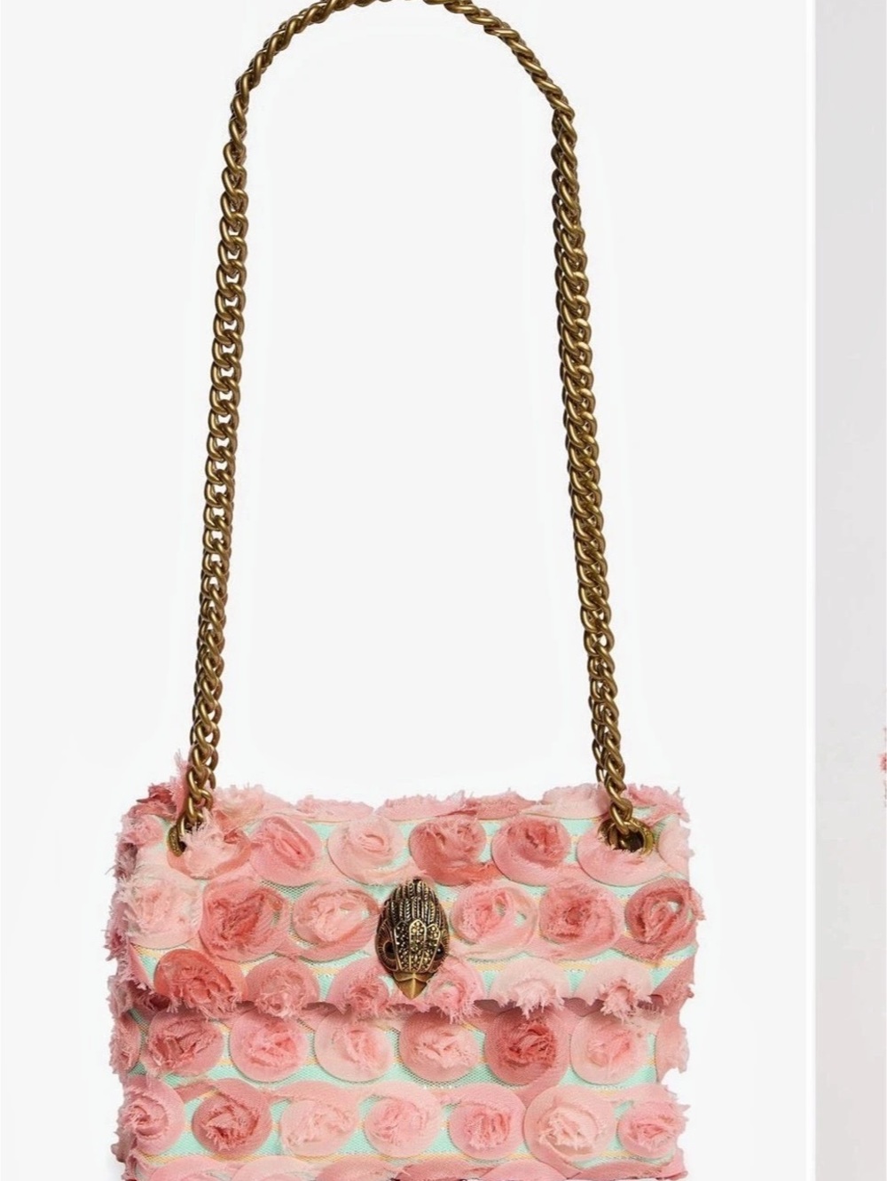 Kurt Geiger Mini Soft Kensington Pink Floral Crossbody Bag NWT - Picture 1 of 9